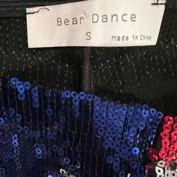 Bear Dance patriotic American flag sequin shorts, Fourth of July, size small - Picture 3 of 6